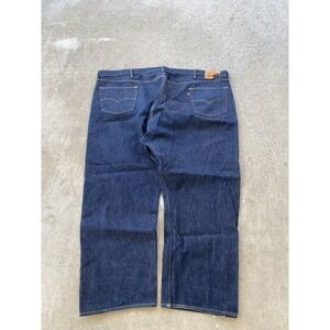 Vintage Levis 501 Jeans Mens 56x30 Blue Denim Button Fly Straight Leg Classic Fi